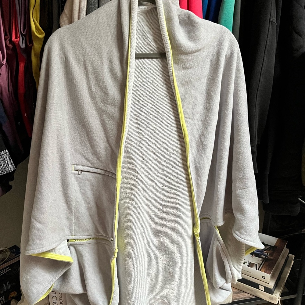Lululemon sweater,  grey and yellow, one size